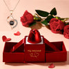 Cajita de amor eterno + collar con proyeccion de 100 idiomas - Vibras Glam