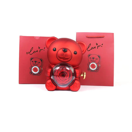 Osito de amor eterno con rosa eterna | Vibras Glam™️ - Vibras Glam