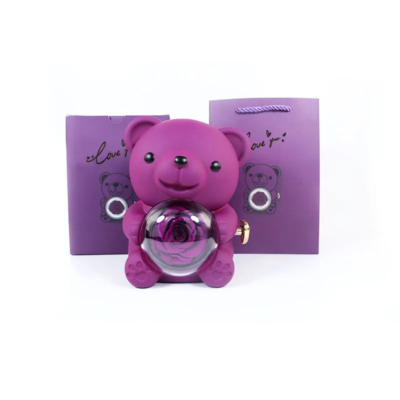 Osito de amor eterno con rosa eterna | Vibras Glam™️ - Vibras Glam